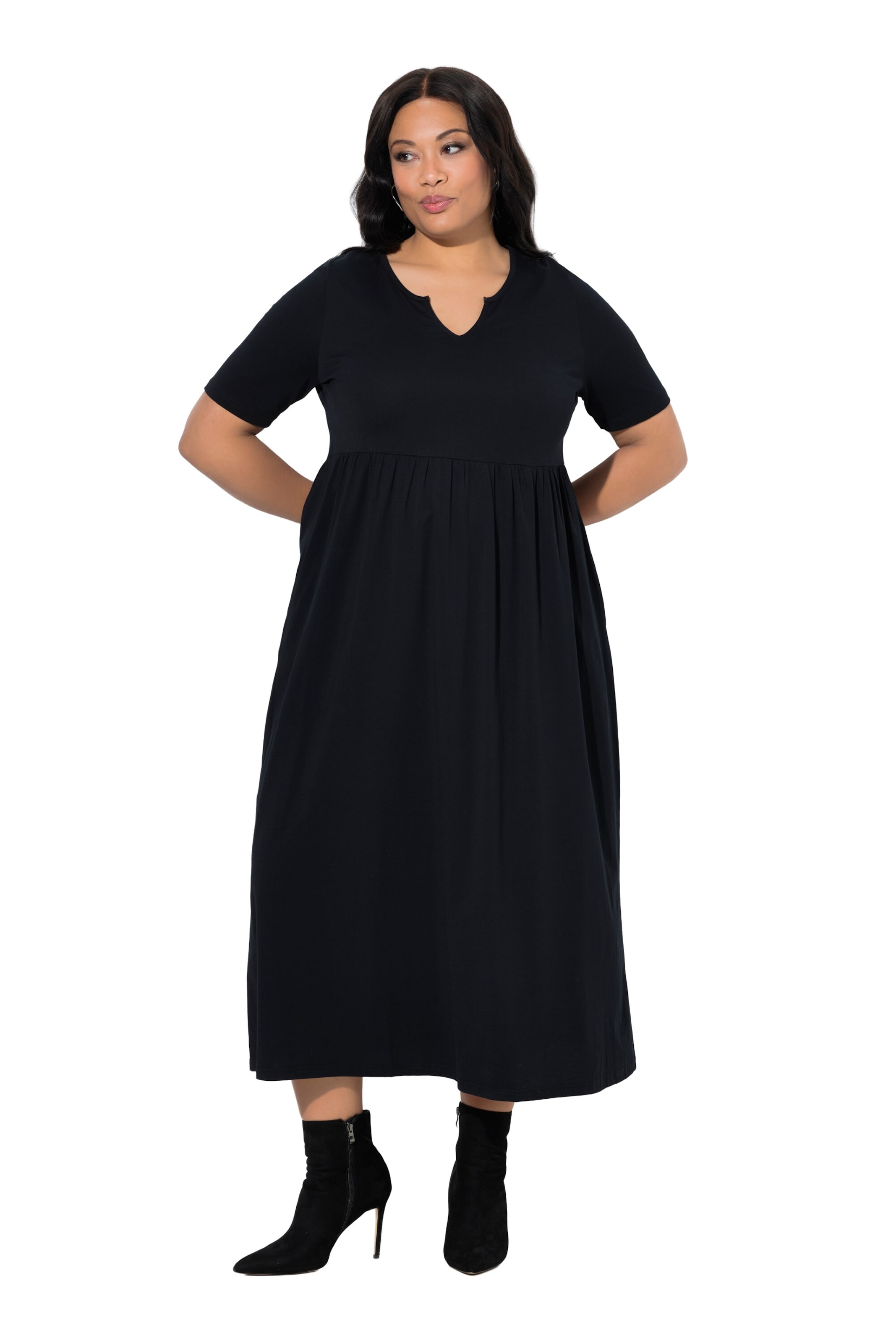 Ulla Popken Jurk in Zwart: voorkant