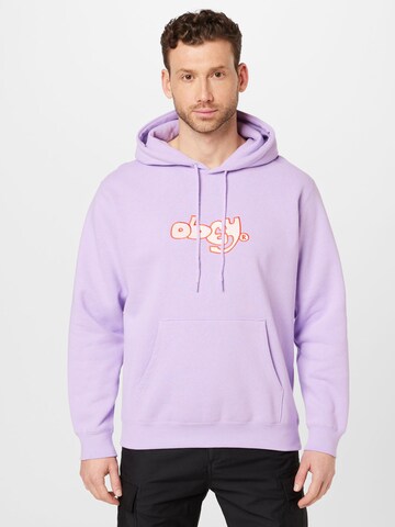 Obey Sweatshirt 'Tag' in Purple: front