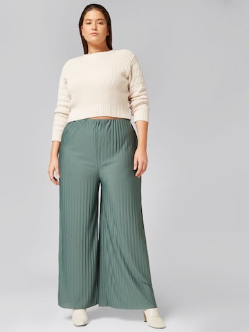 Guido Maria Kretschmer Curvy Loose fit Trousers 'Saphia' in Green