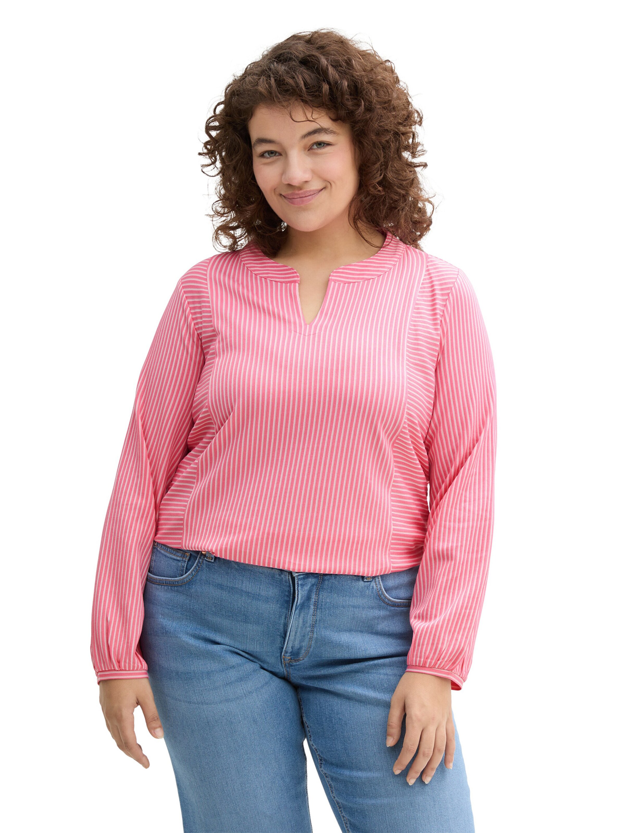Tom Tailor Women + Bluse in Pink: Vorderseite