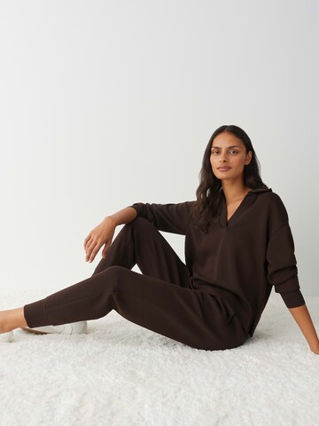 OPUS Tapered Broek 'Myha club' in Bruin