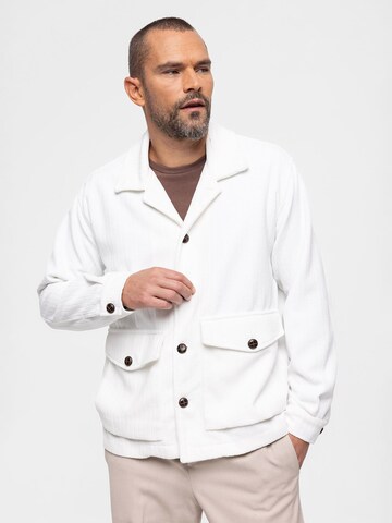 Antioch Between-Seasons Coat in White: front