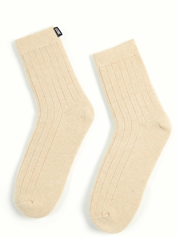 GOBI Cashmere Sockor i beige: framsida