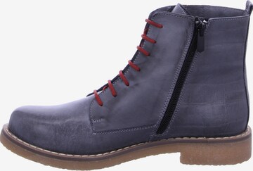 Gemini Lace-Up Ankle Boots in Blue