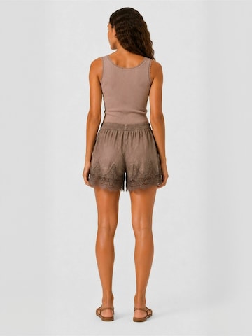 Opal Studio Regular Broek ' Luna ' in Bruin