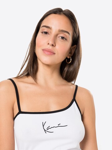 Karl Kani Top 'Small Signature Asymmetric' in Wit
