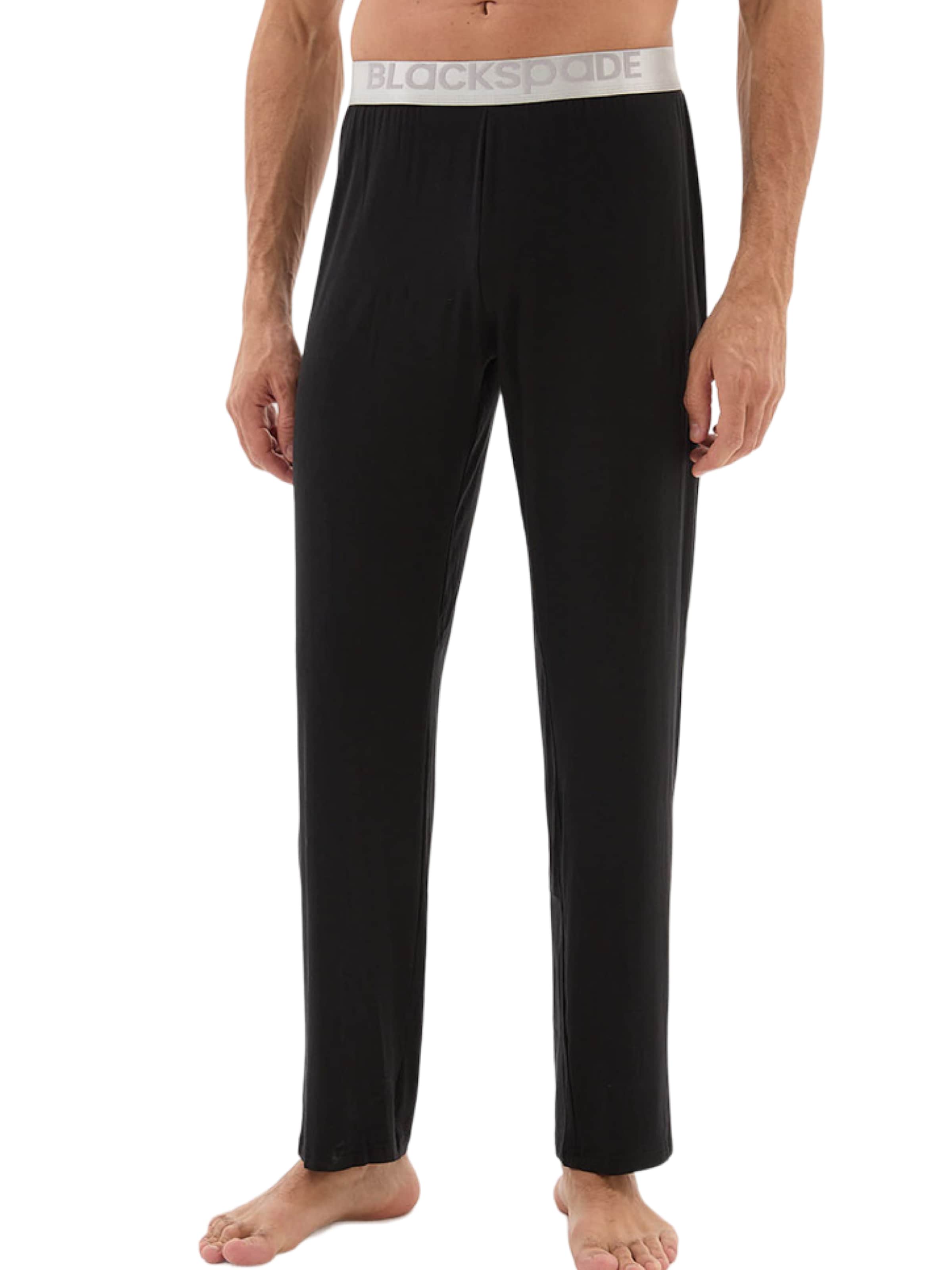 Blackspade Pyjamabroek in Zwart: voorkant