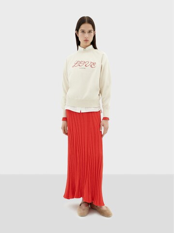 Felpa ' LOVE HEART ' di Thinking MU in bianco