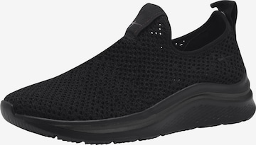 Baskets basses Tamaris en noir : devant