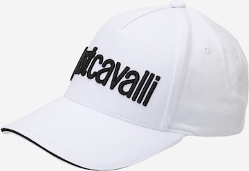 Just Cavalli Czapka z daszkiem w kolorze biały: przód