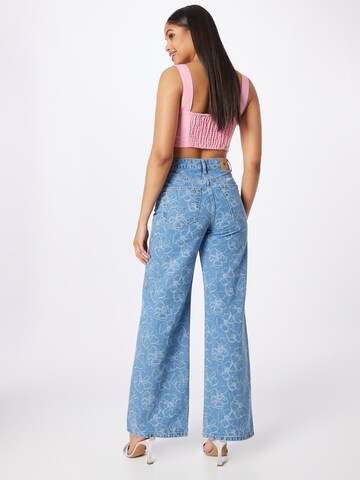 Wide leg Jeans de la Global Funk pe albastru