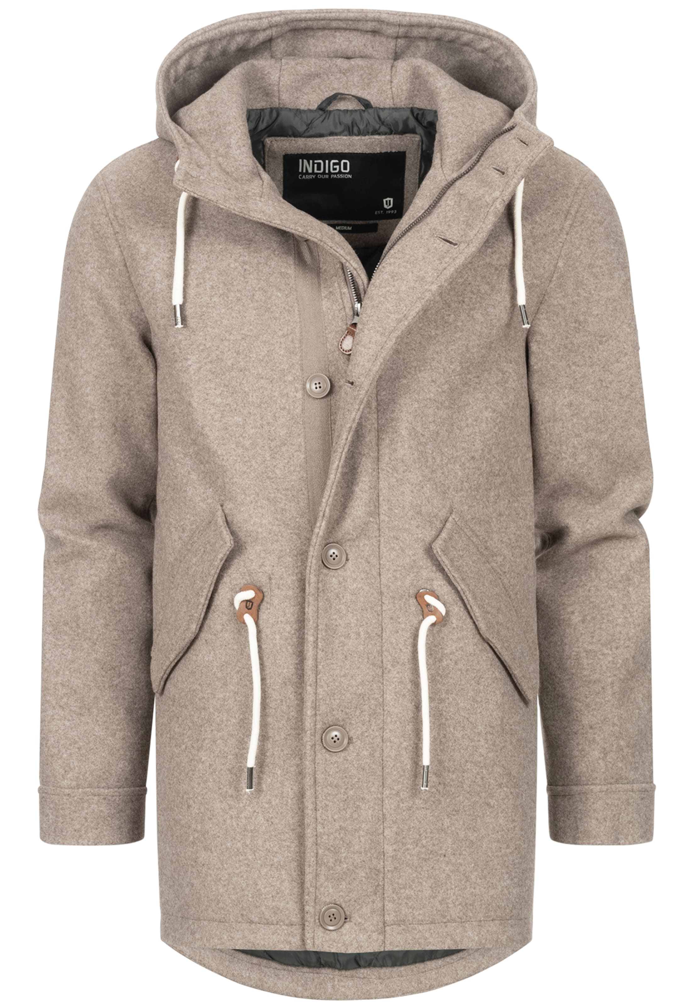 INDICODE JEANS Winter Jacket ' Christof ' in Brown: front