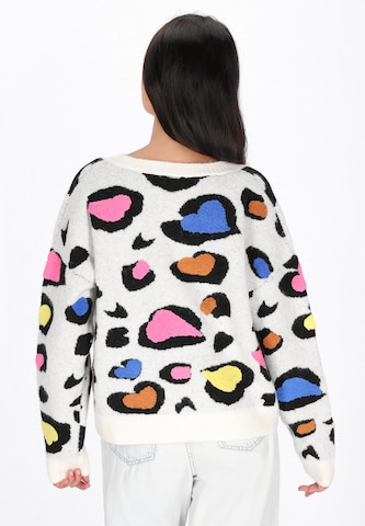 MYMO Strickjacke in Weiß