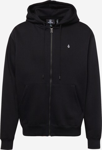 Volcom - Sudadera con cremallera en negro: frente