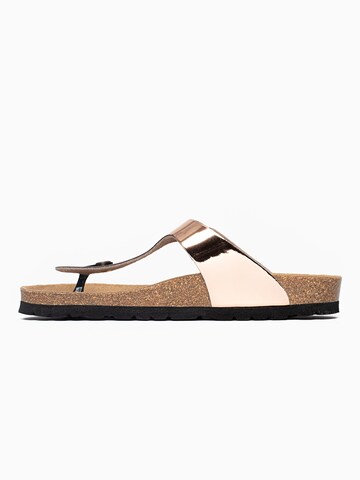 Bayton T-bar sandals 'Mercure' in Gold