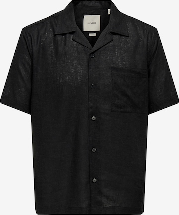Only & Sons Comfort fit Srajca 'ONSLAURENCE' | črna barva: sprednja stran