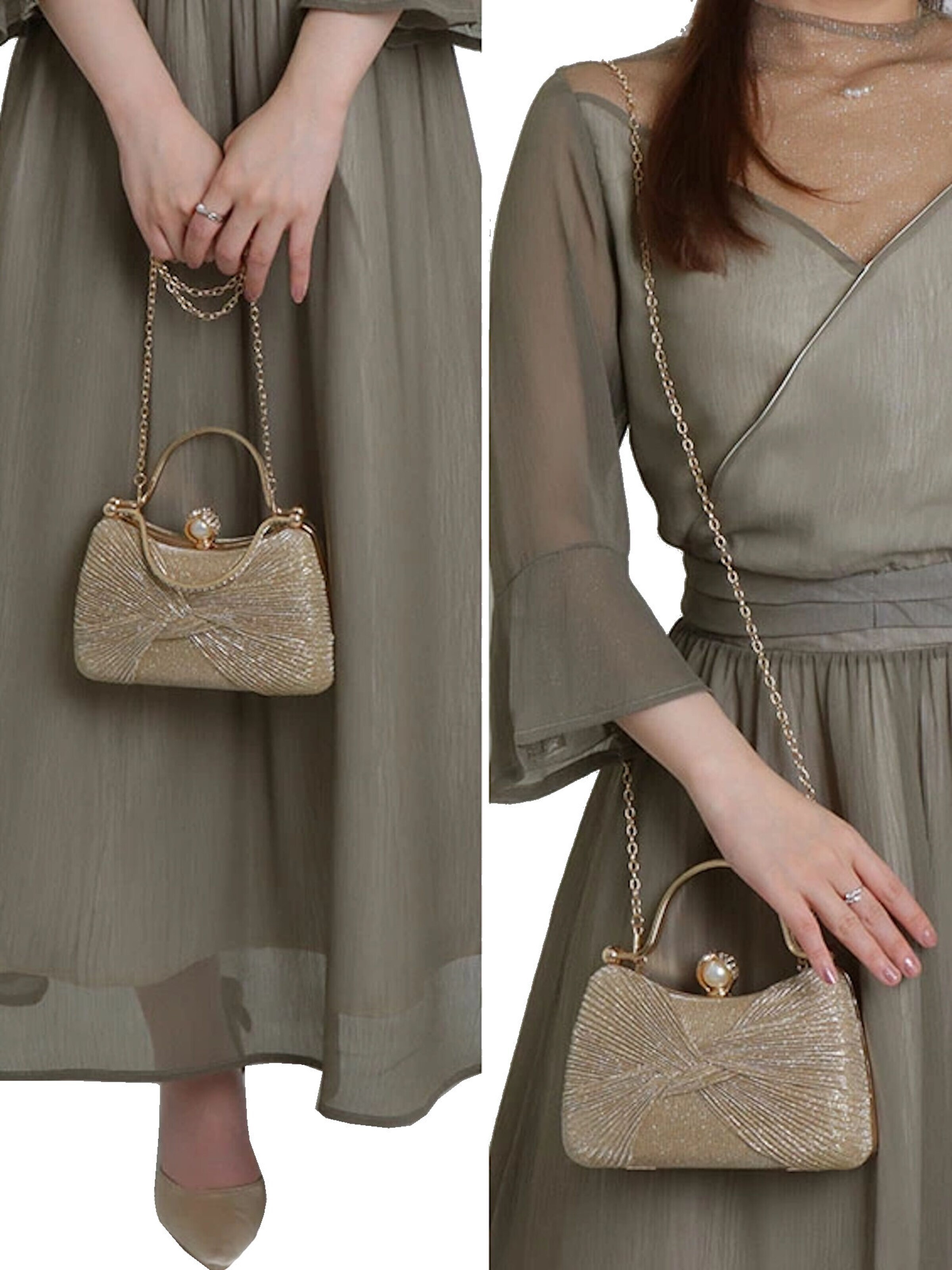Tomshop24-7 Clutch 'Isabella' in Gold