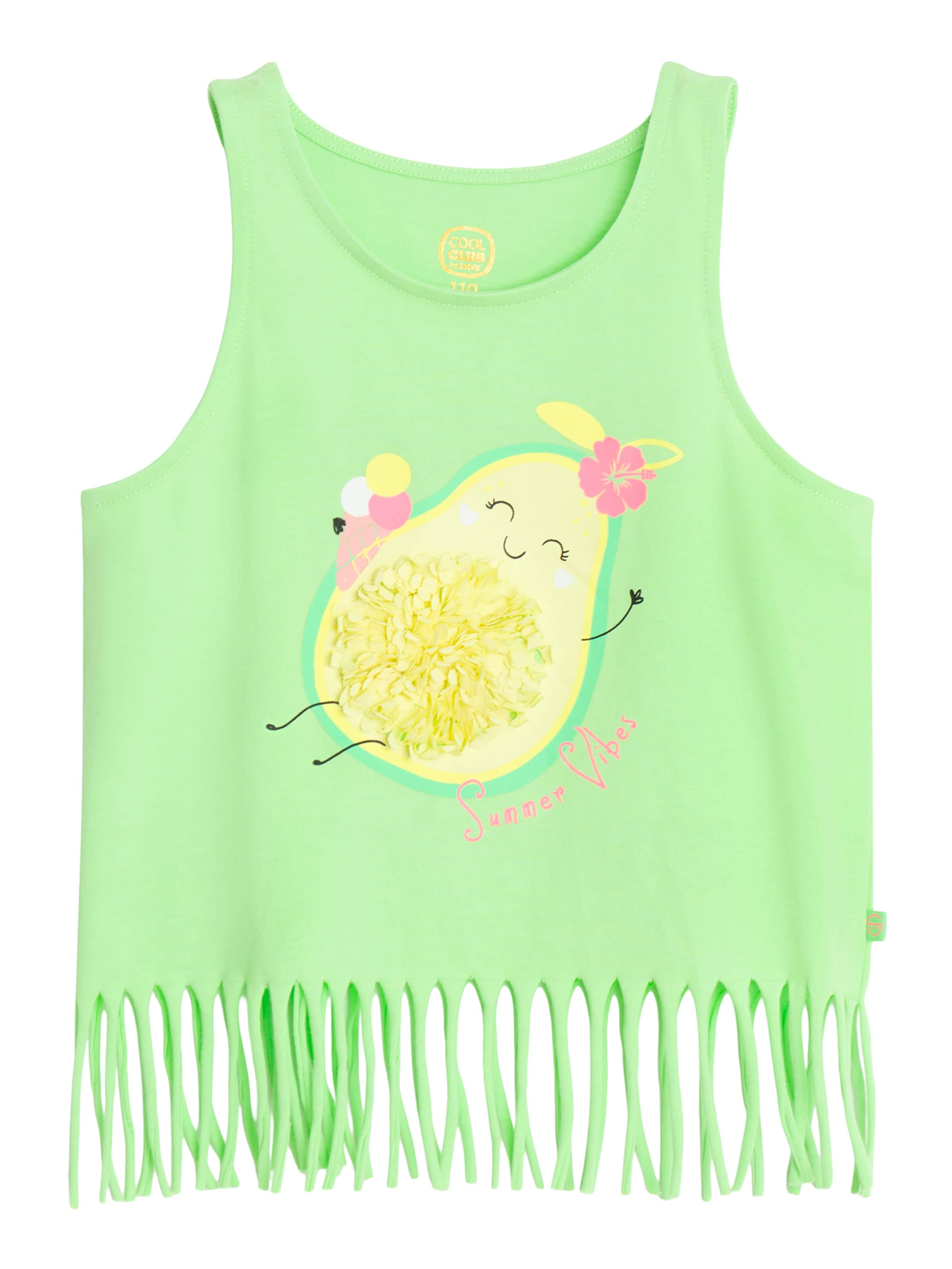 Cool Club Top in Grün: Vorderseite