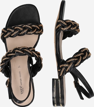 TATA Italia Páskové sandály – černá