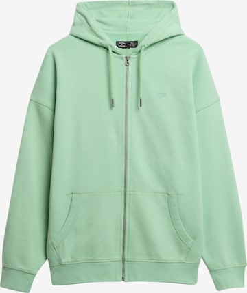 Superdry Sweatjacke 'Studios' in Grün: Vorderseite
