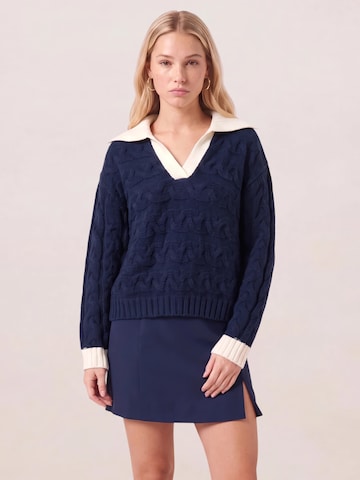 noar studios Pullover in Blau: Vorderseite