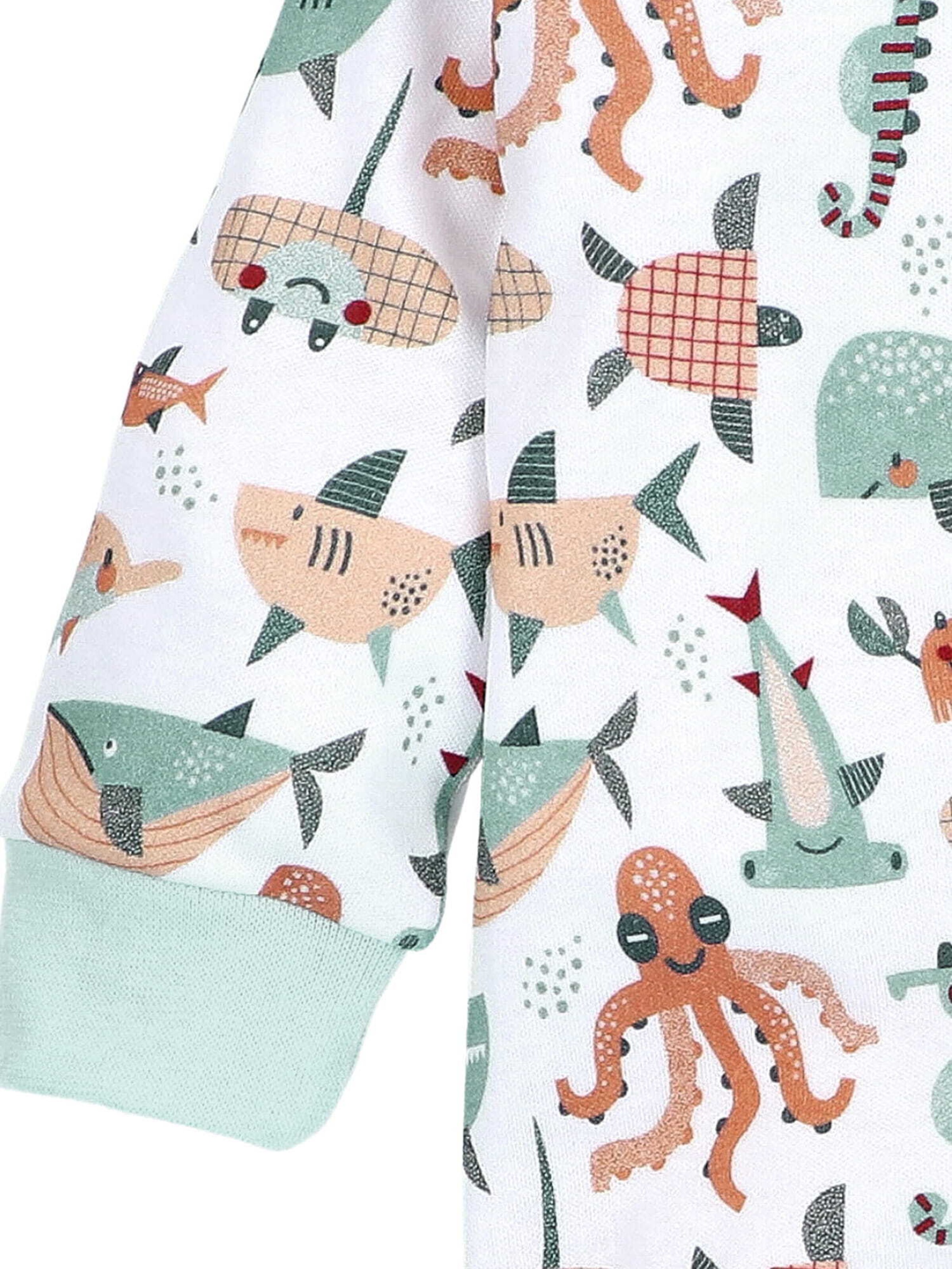 NINI Strampler 'Meerestiere' in Weiß