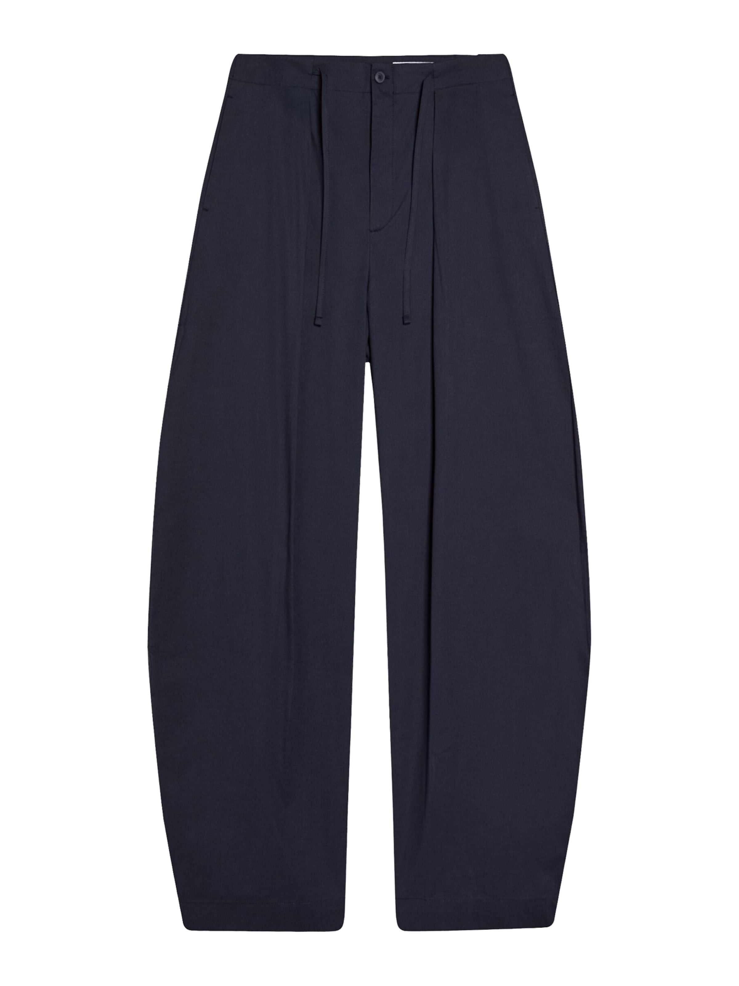 Barrel Pantalon à pince Bershka en bleu : devant