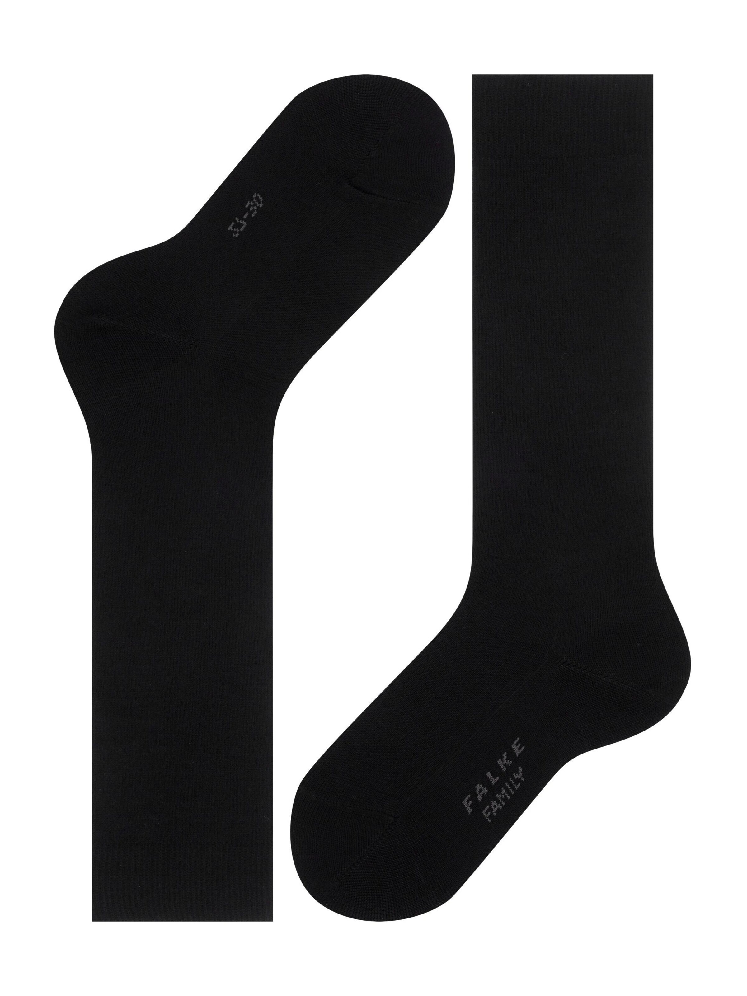 FALKE Socken 'Family'‌‌‌‌‌‌‌‌ in Schwarz