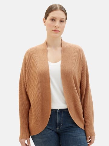 Tom Tailor Women + Knit cardigan in Brown: front