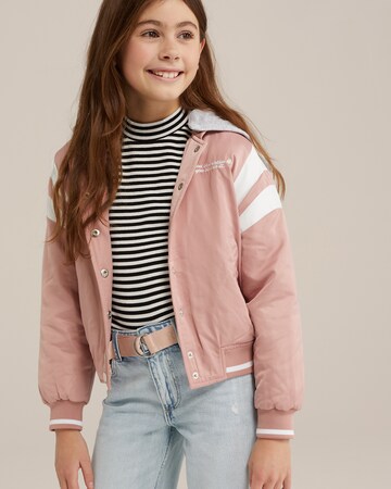 WE Fashion Between-season jacket in Pink