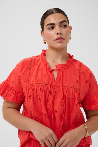 KAFFE CURVE Blouse 'Liona' in Red