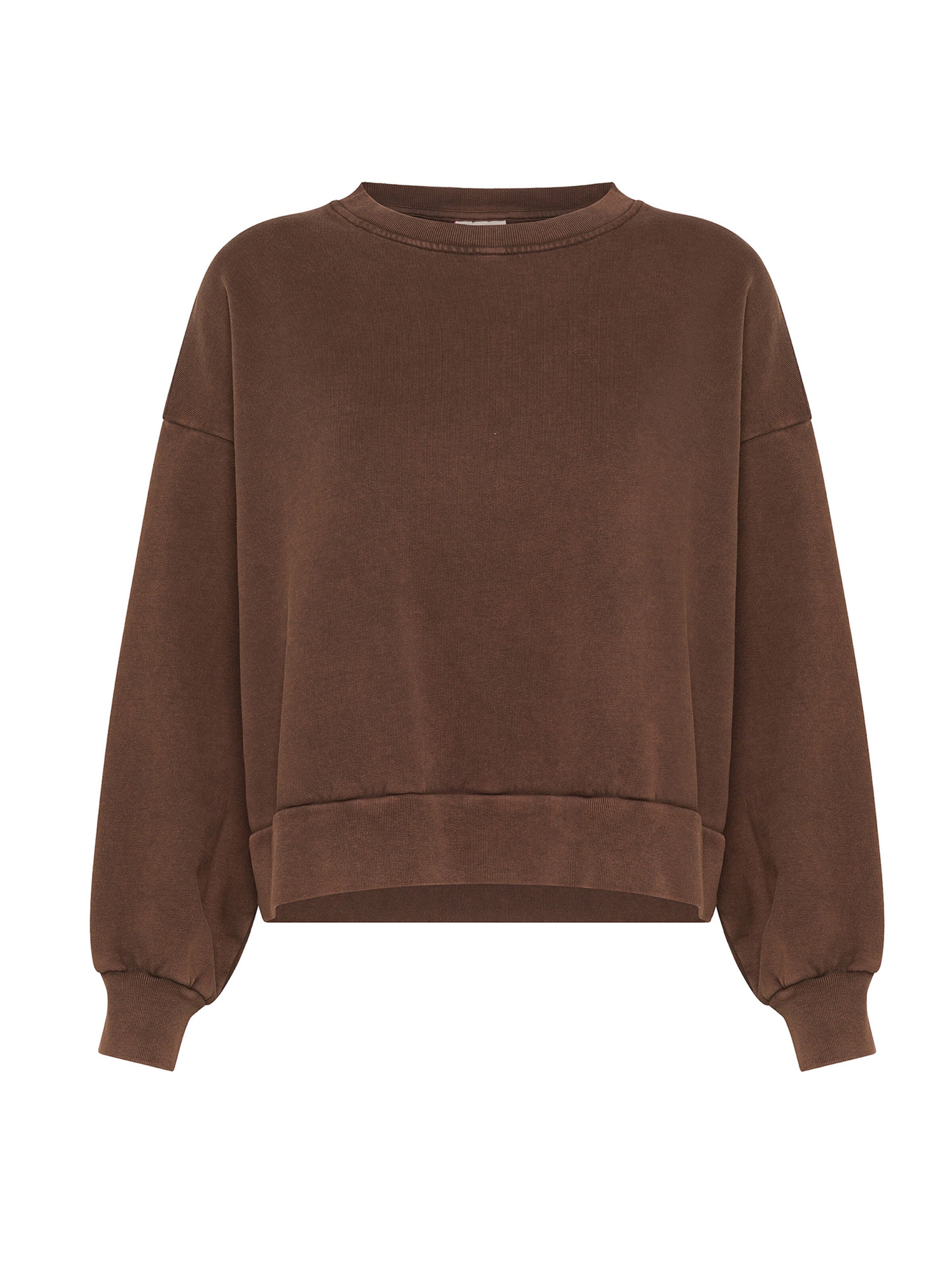 Sweat-shirt DEHA en marron : devant