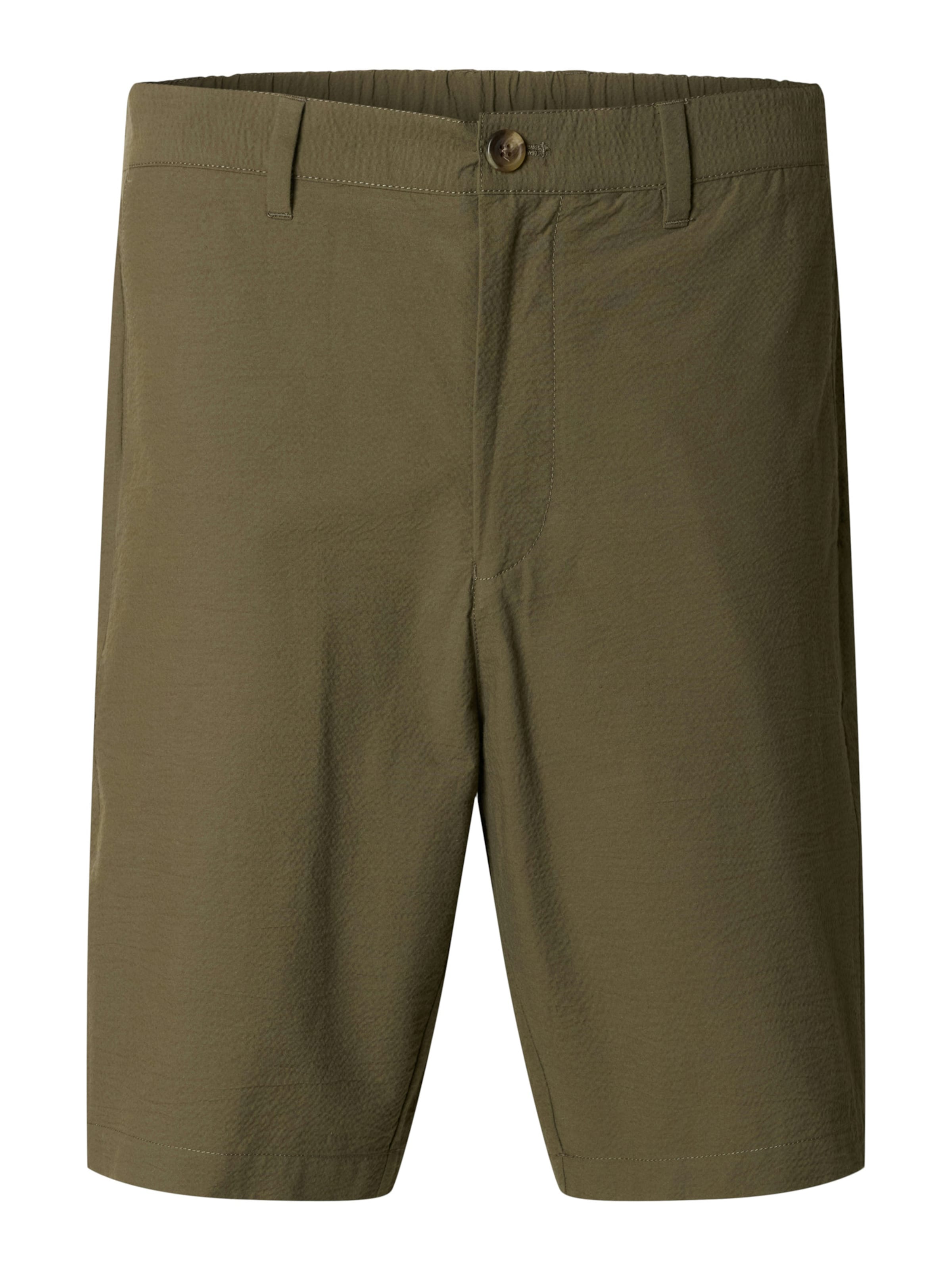 SELECTED - regular Pantalón chino 'Karl' en verde: frente