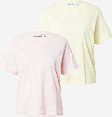 T-shirt 'Essence Standard' WEEKDAY en jaune : devant