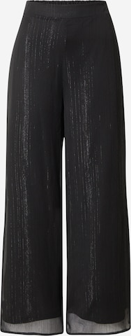 River Island - Pierna ancha Pantalón en negro: frente