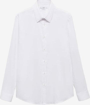 MANGO MAN Slim Fit Риза 'Emotion' в бяло: отпред