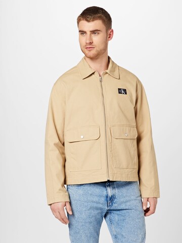 Calvin Klein Jeans Jacke in Beige: predná strana