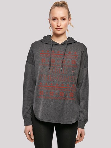 F4NT4STIC Sweatshirt 'Frohe Wein-Nacht' in Grey: front