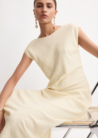 MANGO Dress 'Crink-a' in Beige