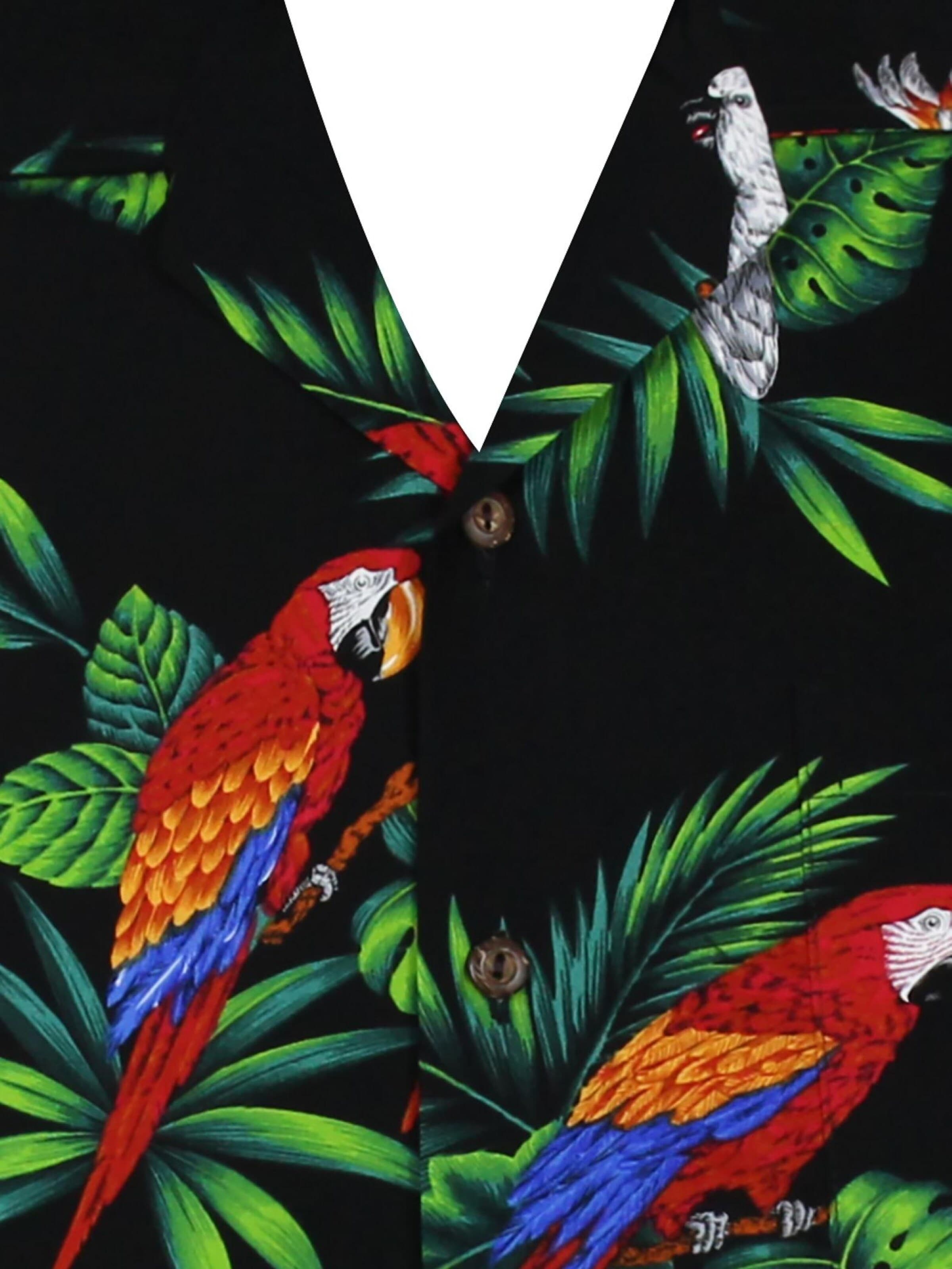 Pacific Legend Regular Fit Hemd 'Kakadu'‌‌‌‌ in Schwarz