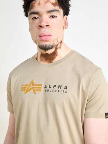 ALPHA INDUSTRIES T-Shirt in Beige