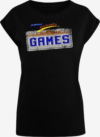 F4NT4STIC Shirt 'Retro Gaming California Games Plate' in Black: front