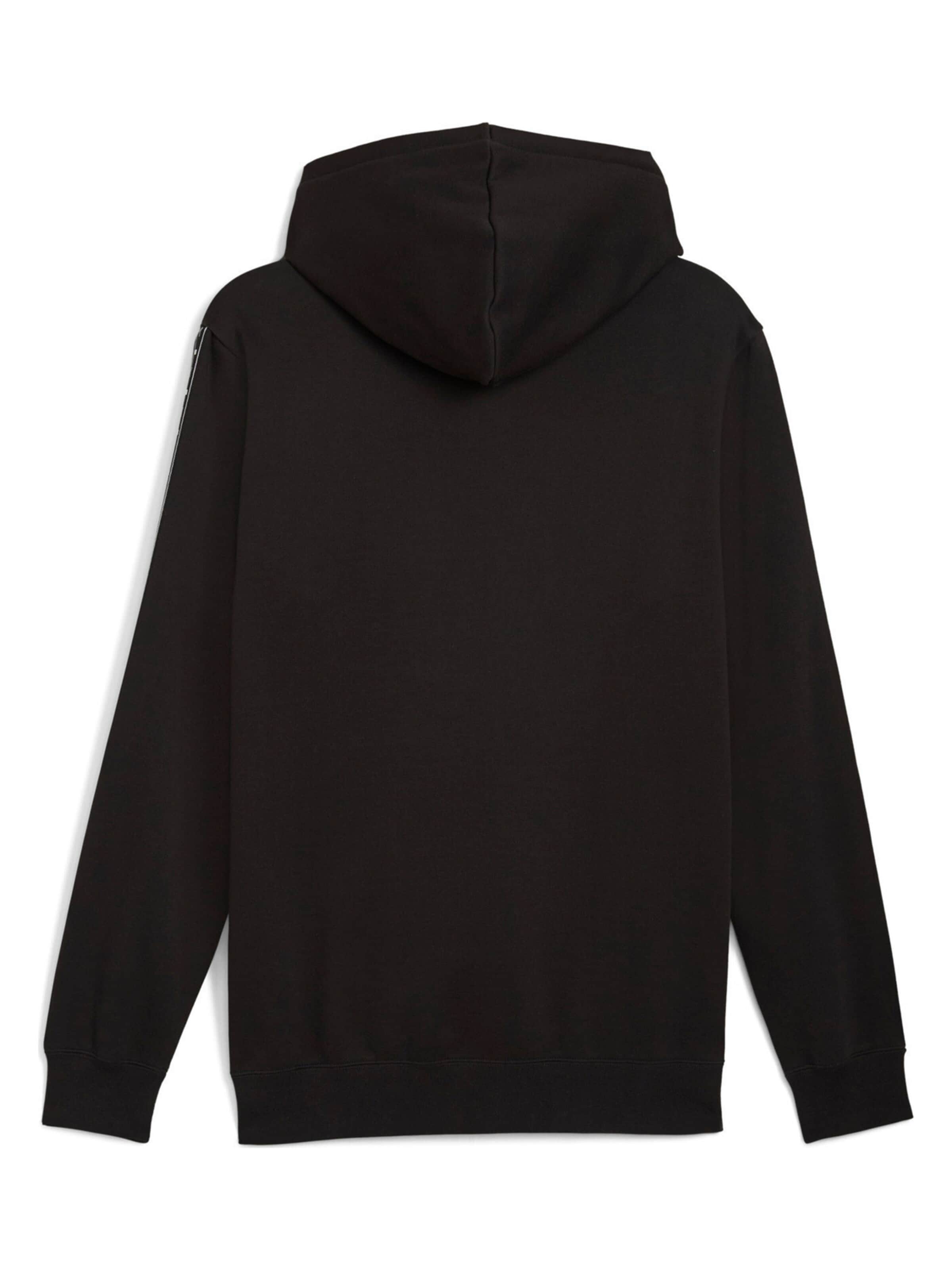 PUMA Sweatjacke 'Ess Tape Hoodie Fl'‌‌‌‌‌‌‌ in Schwarz
