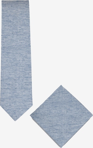 Real Guys Set Krawatte mit Einstecktuch in Blau: Vorderseite