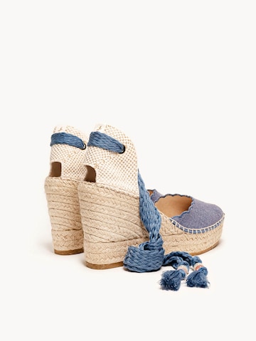 Sandales 'Alpargata Cuña 10 cm' Alhamas en bleu