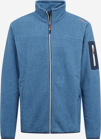 CMP Athletic Fleece Jacket in Blue: front