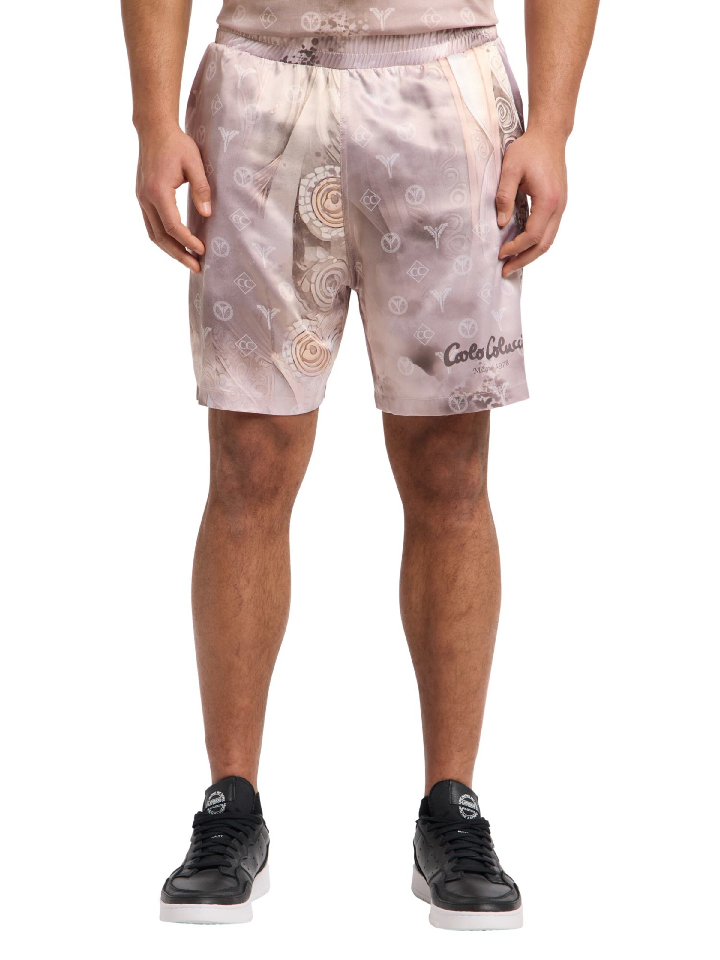 Carlo Colucci Loosefit Shorts 'Einackerer' in Beige: Vorderseite