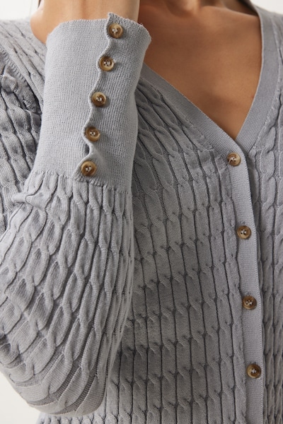 Happiness İstanbul Cardigan i S-M i grå, Produktvisning