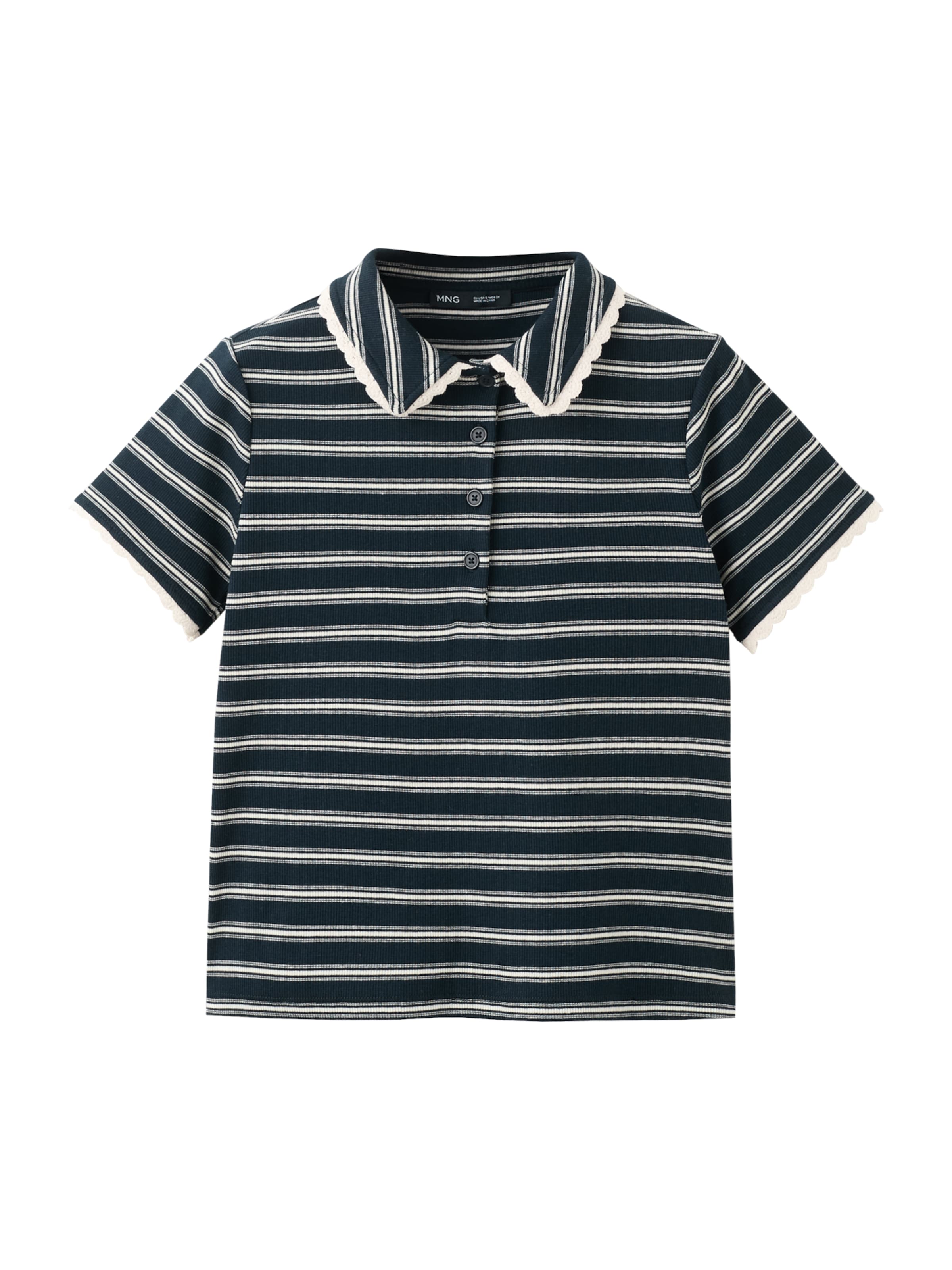 MANGO Tričko 'LIRIA' – modrá: přední strana