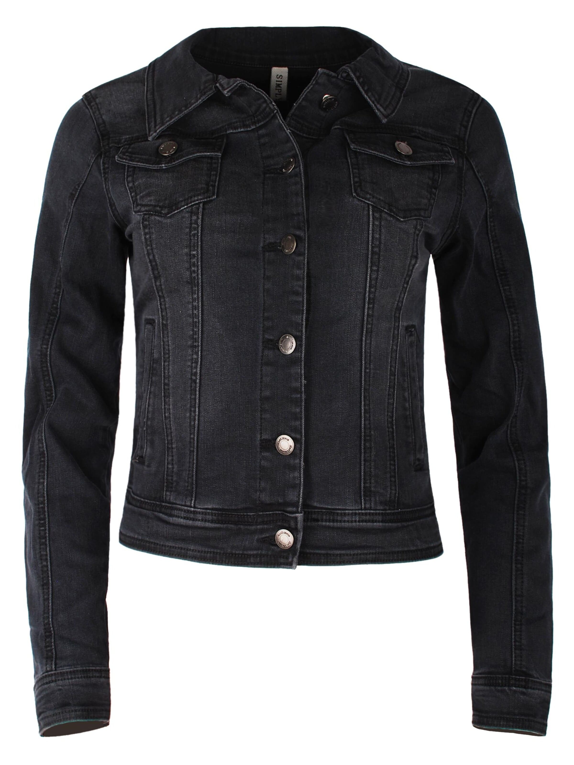 Fraternel Between-Season Jacket 'Fraternel Damen Jeansjacke J011' in Black: front